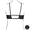 Le Désir Keyhole Mesh Bra with Double Back Straps and Adjustable Sliders - One Size - Black